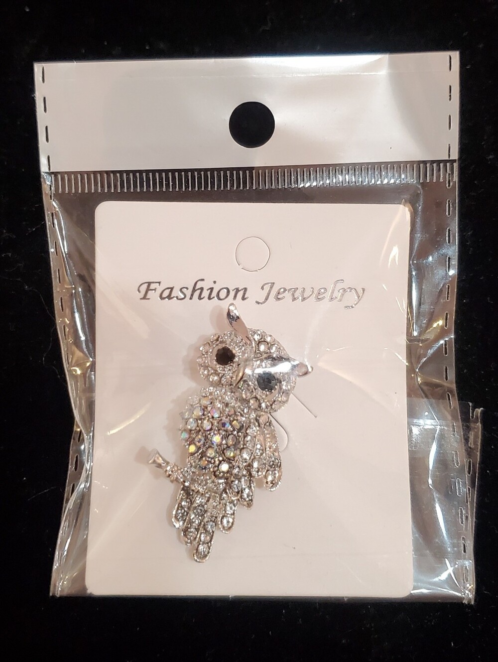 Silver Tone Owl Broach